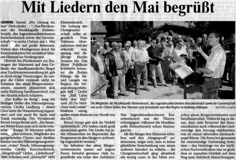 Maikonzert Liedberg 01.05.2007